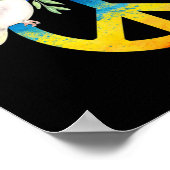 Poster Peace Love Ukraine Dove Ukraine Flag Support Ukrai (Coin)