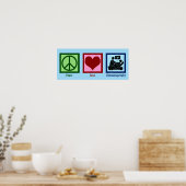 Poster Peace Love Ultrasonographie Ultrasonographie Techn (Cuisine)