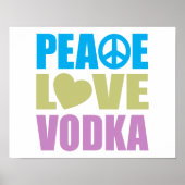 Poster Peace Love Vodka (Devant)