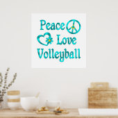 Poster Peace Love Volley (Cuisine)