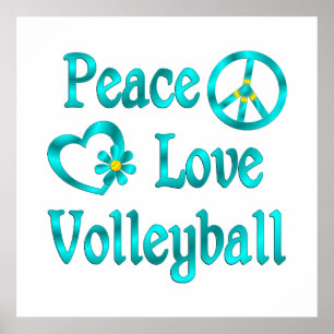 Poster Peace Love Volley