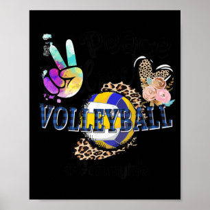 Poster Peace Love Volleyball Gammy Life Maman Grand-mère