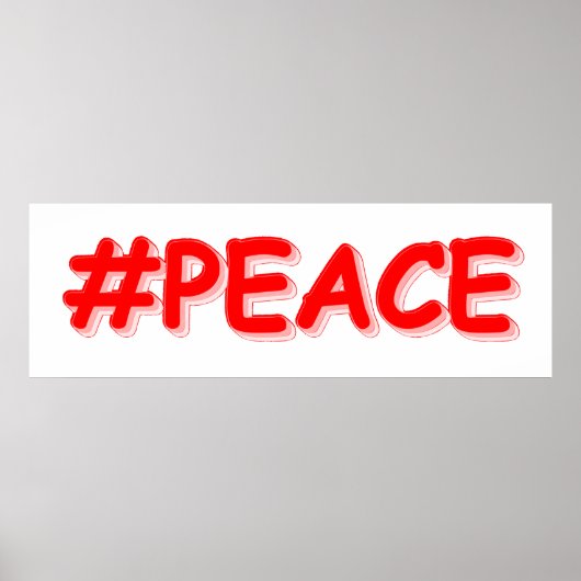 Poster "#PEACE" Mignonne Conception. Acheter maintenant I (Devant)