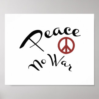 Poster Peace No War (taille standard du cadre phot
