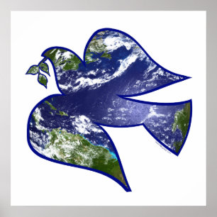 Poster Peace on Earth Dove