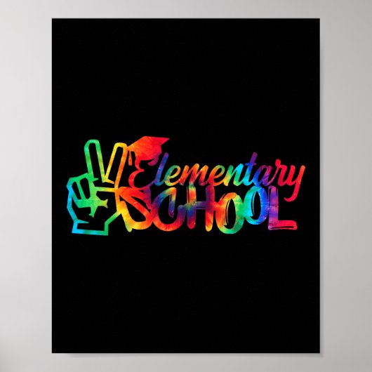 Poster Peace Out Élémentaire École Retourner À L'École Ti (Devant)