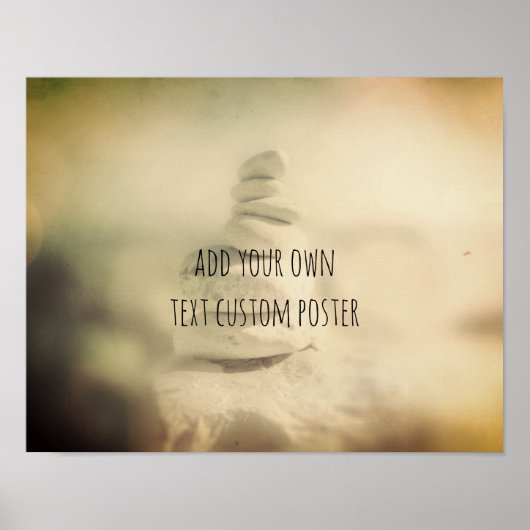 Poster peace rock cairn ajouter votre propre texte person (Devant)