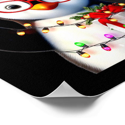 Poster Peace Sign Hand Penguin Santa Christmas Penguin Pa (Coin)