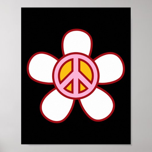Poster Peace Sign Love 60s les années 70 Super Hippie Cos (Devant)