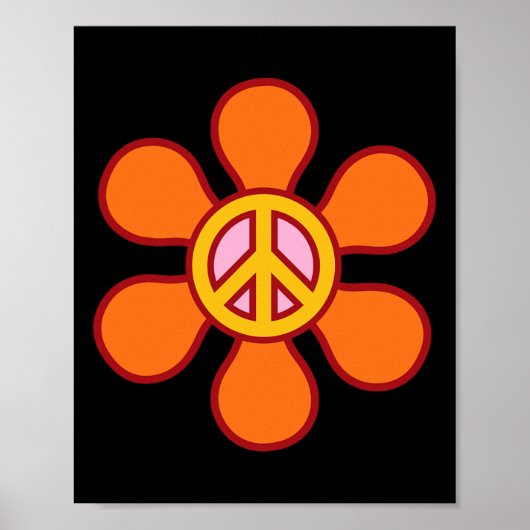 Poster Peace Sign Love 60s les années 70 Super Hippie Cos (Devant)
