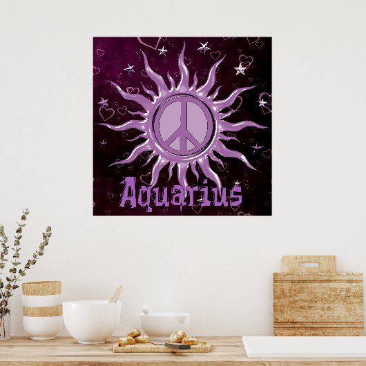 Poster Peace Sun Aquarius (Cuisine)