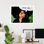 Poster Peace Y'all (Bureau à domicile)