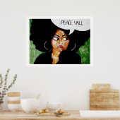 Poster Peace Y'all (Cuisine)