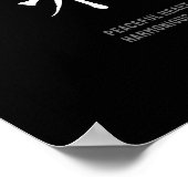 Poster Peaceful Heart, Harmonious Chi - Kanji (Coin)