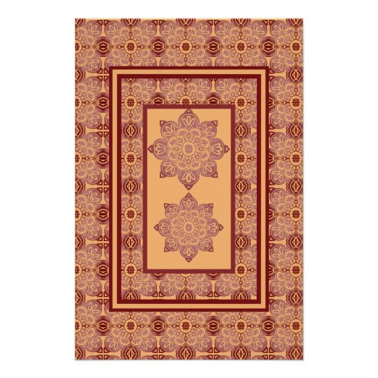 Poster peach and mauve (Devant)