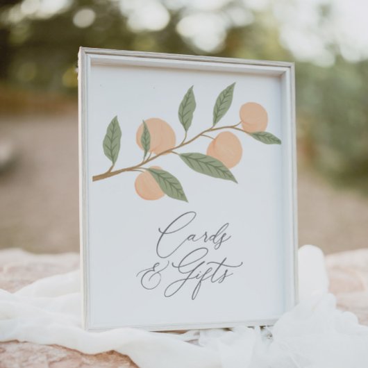 Poster Peach Anniversaire Cartes et cadeaux