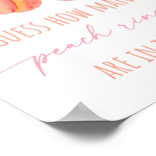 Poster Peach Blossom Anniversaire Devinez Combien De Jeu (Coin)