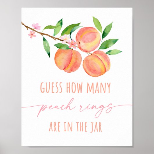 Poster Peach Blossom Anniversaire Devinez Combien De Jeu (Devant)