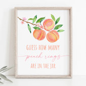 Poster Peach Blossom Anniversaire Devinez Combien De Jeu