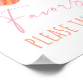 Poster Peach Blossom One Sweet Peach Anniversaire Symbole (Coin)