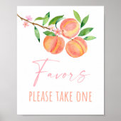 Poster Peach Blossom One Sweet Peach Anniversaire Symbole (Devant)