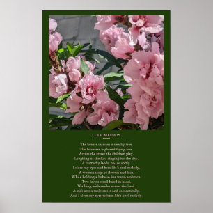 Poster Peach Blossom Photo avec Cool Melody Poem