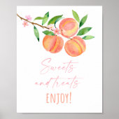 Poster Peach Blossom Sweet Traitements Signal d'anniversa (Devant)