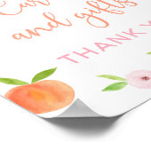 Poster Peach Floral Cartes et cadeaux Symbole d'anniversa (Coin)