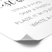 Poster Peach Floral Photo Invité Book Mariage Sign (Coin)