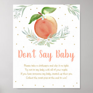 Poster Peach Gold Floral Ne pas dire Baby Game