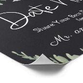 Poster Peach Green Navy Pastel Floral Date Nuit (Coin)