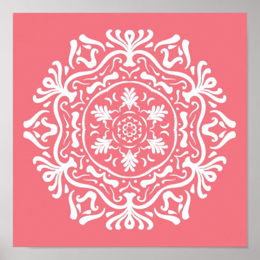 Poster Peach Mandala (Devant)
