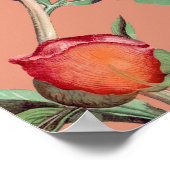 Poster Peach Pink Peonies Fleurs Mariage Seating Chart (Coin)