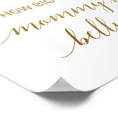 Poster Peach & Pink Peony Flower How Big Is Mommy's Belly (Coin)