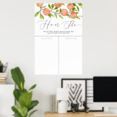 Poster Peach Theme Sexe Révéler Votation Signal (Bureau à domicile)