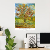 Poster Peach Tree rose en fleurs par Vincent van Gogh (Bureau à domicile)