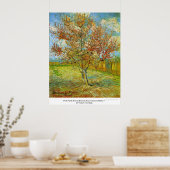 Poster Peach Tree rose en fleurs par Vincent van Gogh (Cuisine)