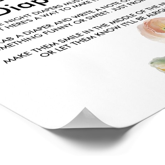 Poster Peach tulip fleurit Late Night Diaper Signal (Coin)