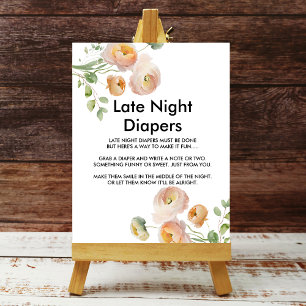 Poster Peach tulip fleurit Late Night Diaper Signal