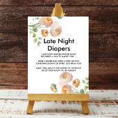 Poster Peach tulip fleurit Late Night Diaper Signal
