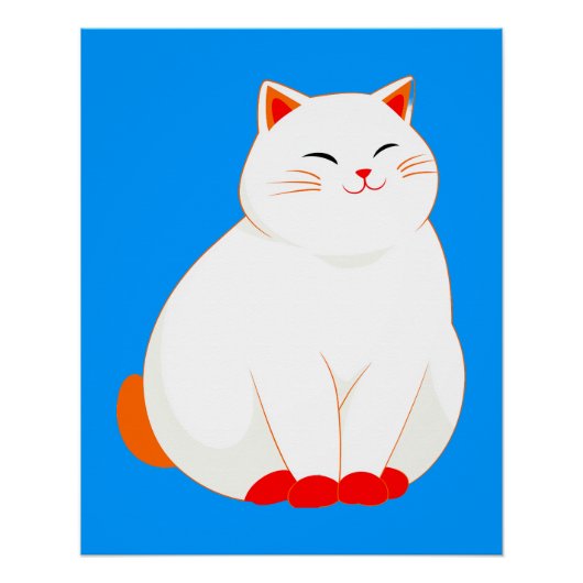 Poster Peaches, le Chat Sourire (Devant)