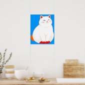 Poster Peaches, le Chat Sourire (Cuisine)