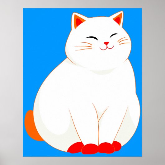 Poster Peaches, le Chat Sourire (Devant)