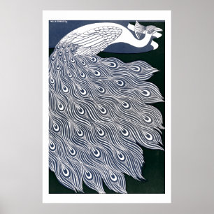 Poster Peacock Art Nouveau vintage par Will Bradley