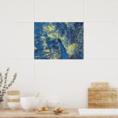Poster Peacock Artwork in Van Gogh Starry Night Colonnes (Cuisine)