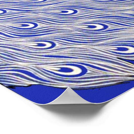 Poster Peacock bleu (Coin)