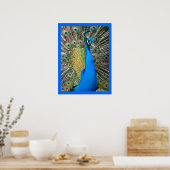 Poster Peacock bleu (Cuisine)