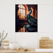 Poster Peacock bleu (Cuisine)