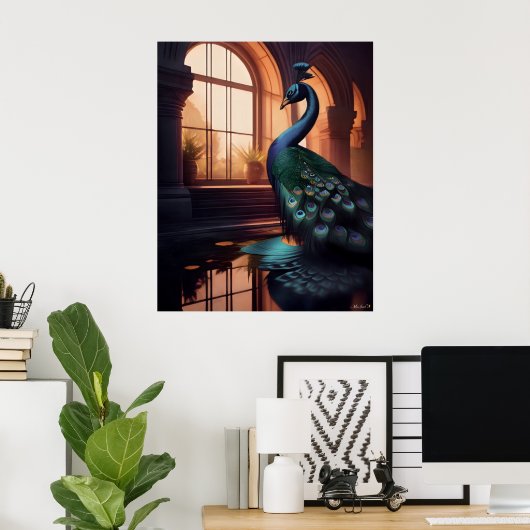 Poster Peacock bleu (Bureau à domicile)