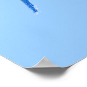 Poster Peacock : bleu indien (Coin)